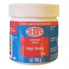 Colorante En Polvo Rojo Fresa (170) 100g Marca Deiman