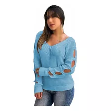 Blusa De Frio Feminina De Tricot Manga Longa Modinha Inverno