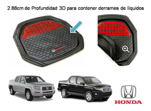 Tapetes 4pz Charola 3d Logo Honda Ridgeline 2006 A 2015 Foto 5