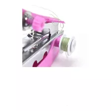 Mini Máquina De Costura Portátil Cor Rosa