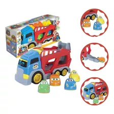 Brinquedos Caminhão Cegonha 4 Carrinhos Baby Cargo Bigstar