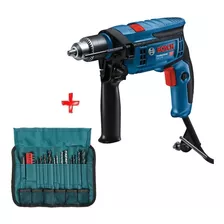 Taladro Percutor Eléctrico De 13mm Bosch Gsb 13 Re 750w + Accesorios Con Caja De Cartón 127v/220v