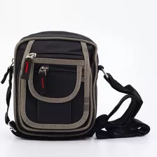 Shoulder Bag Mini Bolsa Pochete Necessaire Divisorias Preta