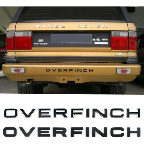 Overfinch Letter Badge Logo Sticker Para Land Rover Foto 2