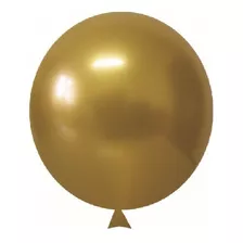 25 Balão Látex Dourado Cromado Platino 9 Festa Decoração Gol