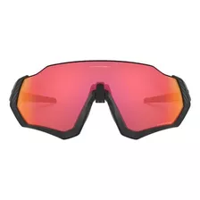 Gafas De Ciclismo Oakley Flight Jacket Prizm Trail Torch, Color Negro, Color Varilla, Color Negro, Lente Negra, Color Naranja, Diseño Deportivo