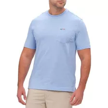 Greg Norman - Camiseta Con Bolsillo Para Hombre, Color Azul 