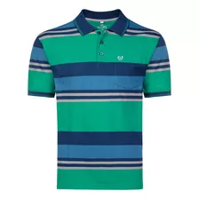 Camisa Polo Masculina Listrada Com Bolso Vilejack Vmgp0325