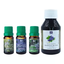 Kit C/ Óleos Essenciais 10ml E Óleo Veg 100ml Rhr Cosméticos