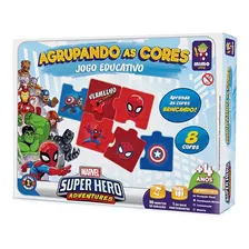 Brinquedo Educativo Marvel Agrupando As Cores 32 Peças