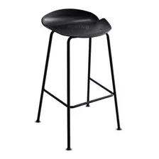 Banqueta Alta Taburete Para Cocina Desayunador Milo 4 Patas Color Negro Alto 65