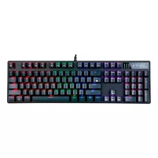 Teclado Gamer Bright Gtc560 Qwerty Inglês Us Cor Preto Com Luz 8 Cores