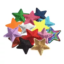 Adesivo Roupa Aplique Patch Bordado Termocolante Estrelas 