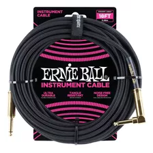 Ernie Ball Cable Para Instrumento P06086 5,49 Metros Negro