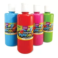 Tempera Playcolor Pomo 750 Gr Colores Surtidos X10 U