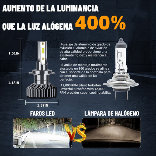 Kit De Faros Led 9005 High Light For Nissan, 14000 Lm Y 80 W Foto 6