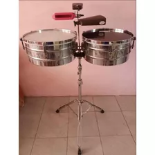 Timbales Power Beat Tamaño 14 Y 15 En Óptimas Condiciones.