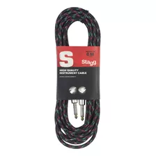 Cable Stagg Sgc6vt Bk Mallado Negro Plug - Plug 6 Metros