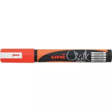 Marcador Tiza Líquida Uni Chalk Pwe 5m Trazo 1,8 A 2,5mm X U Color Naranja Fluo