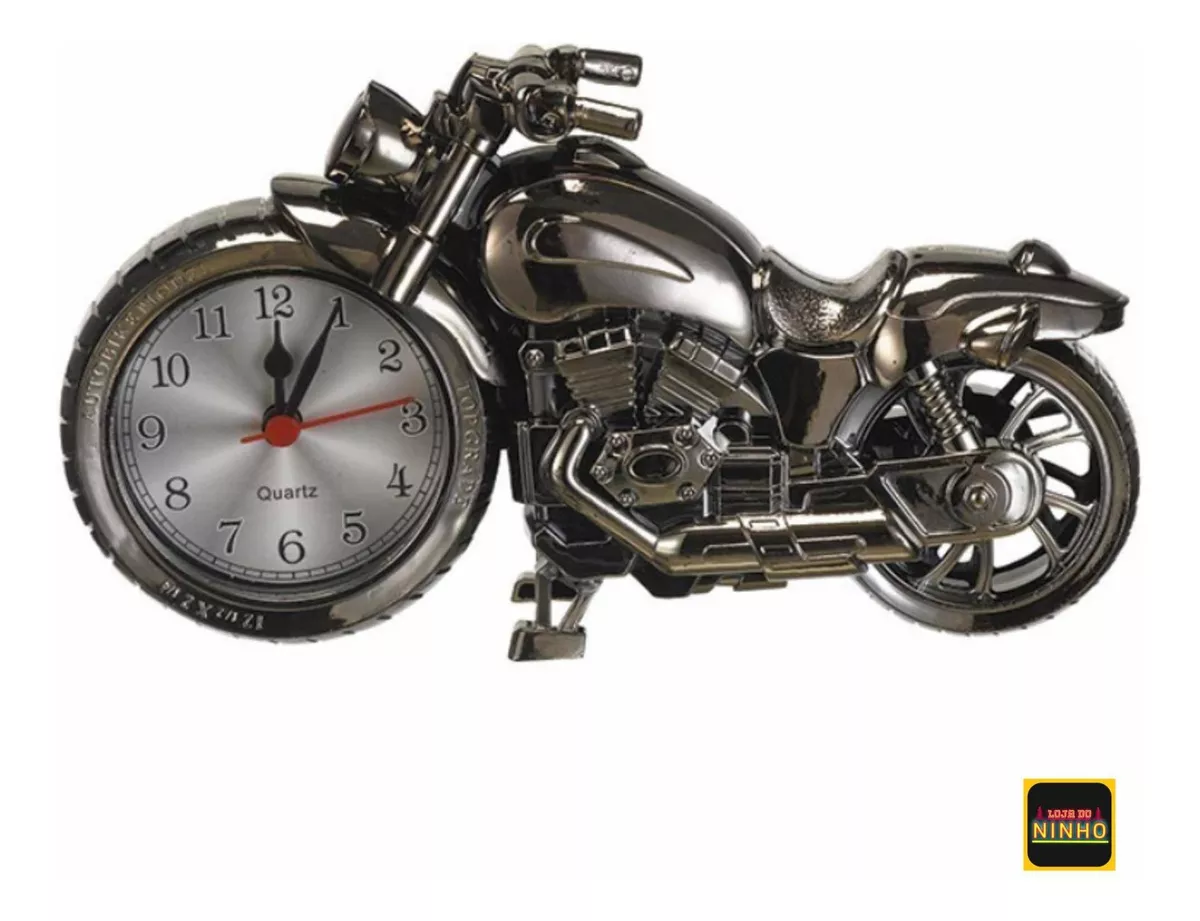 Relógio De Mesa Lindo Despertador Decorativo Forma De Moto