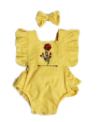 Roupa De Bebê Moana Menina Romper Salopete Tiara Mesversário