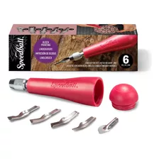 Speedball Cortador De Linoleo Estilo Cuter, Con Varias Cuchi