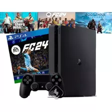 Ps4 Slim 1 Tera 1 Año Garantía Y Juego A Elección !! 