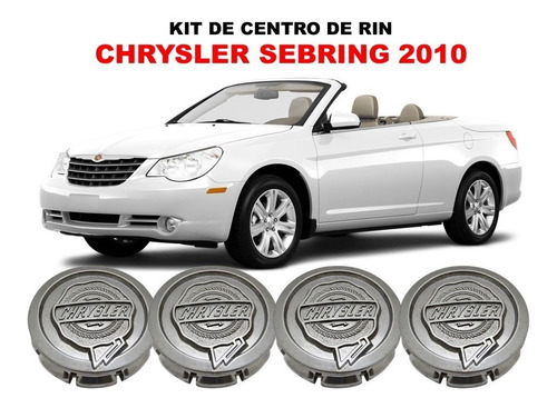 Kit De 4 Centros De Rin Chrysler Sebring 2010 54 Mm Foto 2