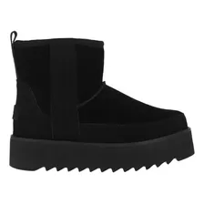 Bota Bamers Platform Mujer Negro