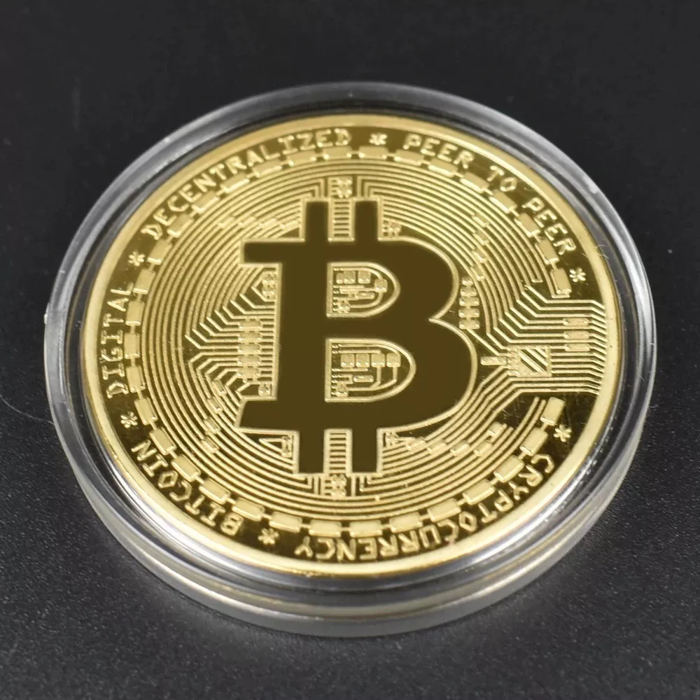 Moneda Bitcoin Física Metálica De Colección Conmemorativa