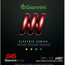 Encordado Giannini Geebrs Electric Bass Nickel Rw 045-100