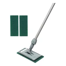 Mop Abrasivo Compacto Superpro Com Cabo + 2 Refis Verde