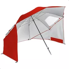 Sombrilla Carpa Cóndor Playera Rayos Uv Rompe Viento + Funda Color Rojo