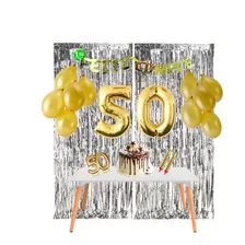 Kit Cumpleaños En Casa - Decoración Cumple Virtual - 50 Años