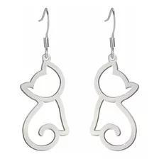 En Stock Abfa Shop Aretes Coreanos Kawaii Gato Gatito Plata