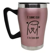 Caneca Térmica Parede Dupla Frases Linha Flork C/tampa 360ml