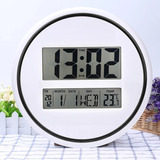 Reloj Redondo Digital De Pared Calendario Temp Hogar Oficina