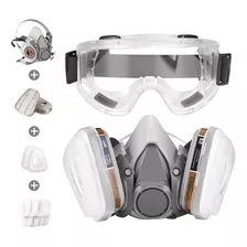 Máscara De Gas Reutilizable 14 En 1 Con Gafas De Seguridad