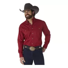 Camisa Wrangler Desert Basic Pintada Para Hombre, Rojo, Gran