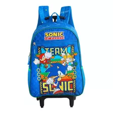 Mochila Escolar De Rodinhas Sonic The Hedgehog Team Pacific