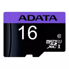 Cartão De Memória Adata Ausdh16guicl10-ra1 Premier Com Adaptador Sd 16gb