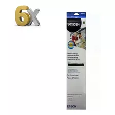 Fita Para Rotulador Epson S015384 Dfx9000 Dfx-9000- Kit X 6 Unidades - Preta