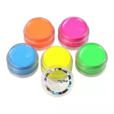 Kit Tinta Neon Fluorescente Torre C/ 5 Cores Glow Color Make