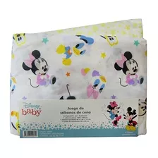 Juego De Sábanas Cuna Para Bebés De Disney Minnie Y Mickey