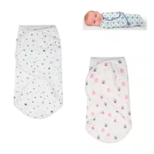 Cueiro Swaddle Bebê Ajustável 100% Algodão Macio Charutinho