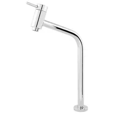 Torneira De Cuba Inox Bica Alta Acabamento Cromo 21cm Altura