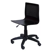 Silla Neumática Oficina Escritorio Pc Asiento Plástico C/ Fabrica - Color Negro