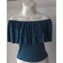 Blusa Campesina Mod Frida Varios Colores Br