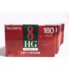 Cassete Hi8 Sony Video 8 Hg 180 Minutos (4pack)