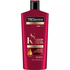 Tresemme Champú Queratina De Color Liso Con Aceite Marroqu.